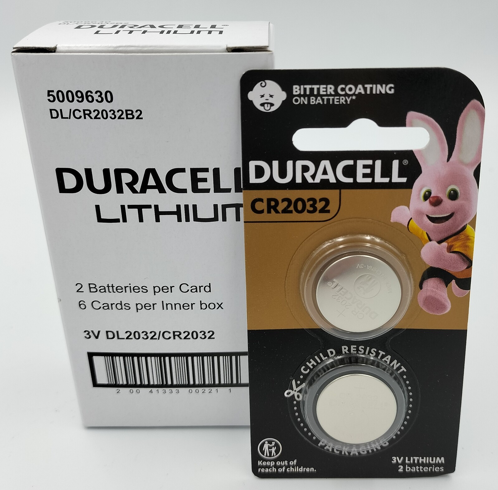 Duracell 3V CR2032 Lithium Coin Button Batteries Twin Box of 6