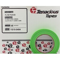 Tenacious FL166 Fluoro Tape Matte GREEN 24mm - Box of 48