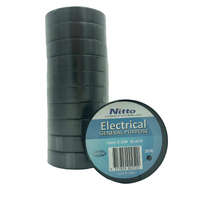 Nitto General Purpose Electrical Tape BLACK Pack of 10 Rolls