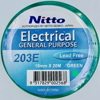 Nitto General Purpose Tape Electrical Tape GREEN Single Roll 