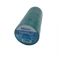 Nitto General Purpose Electrical Tape GREEN Pack of 10 