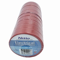 Nitto General Purpose Electrical Tape RED Pack of 10