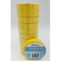 Nitto General Purpose Electrical Tape YELLOW Pack of 10