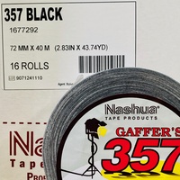 Nashua 357 Gaffer Tape BLACK 72mm - Box 16 Rolls