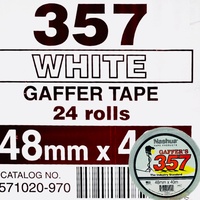 Nashua 357 Gaffer Tape WHITE 48mm - Box 24 Rolls